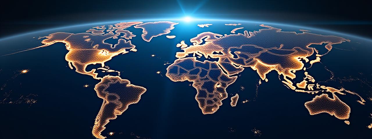 Global mineral trading network background